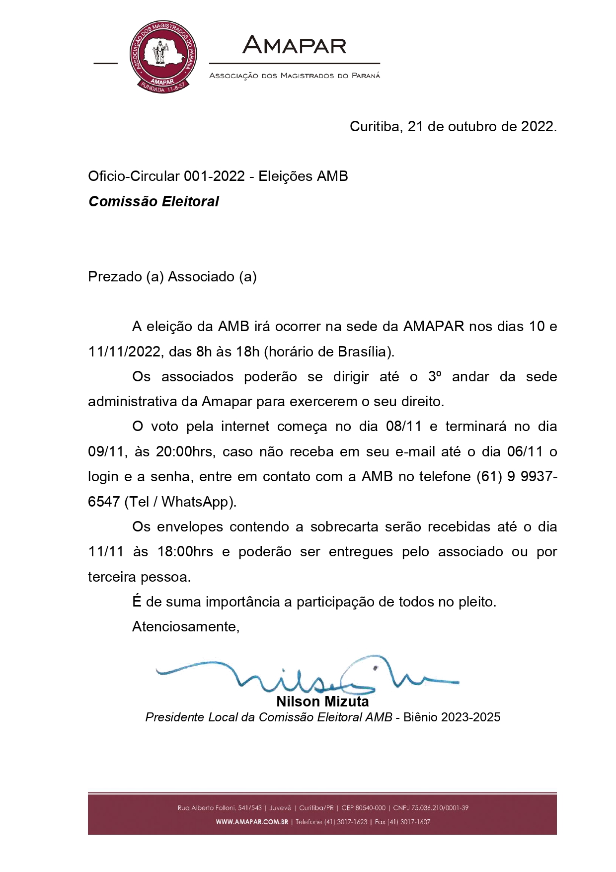 Oficio Circular 001 2021 Eleições AMB 1 page 0001