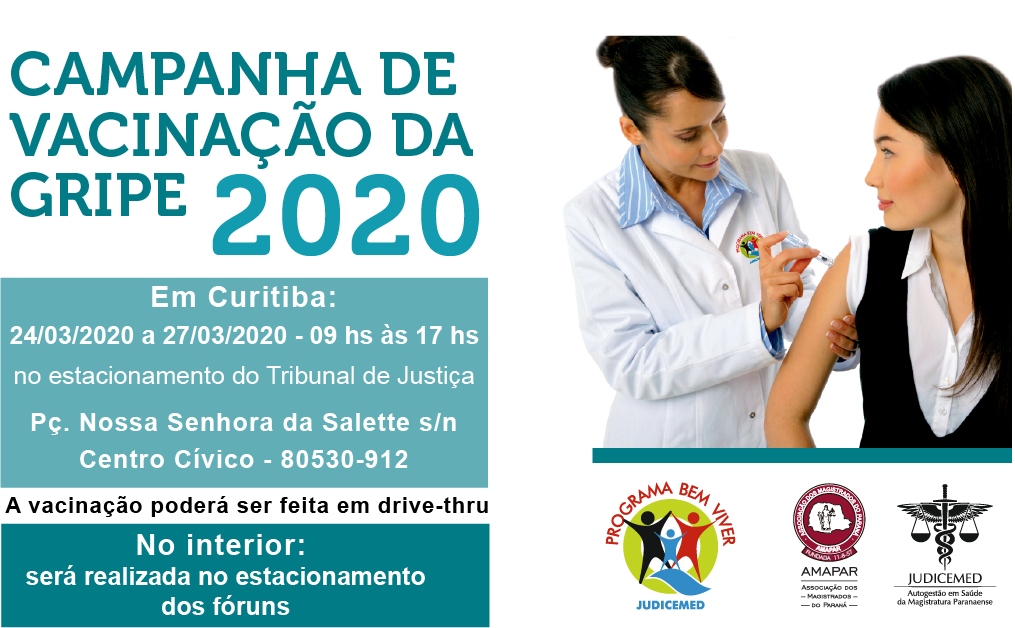 Confira as datas da campanha de vacinação da gripe da Judicemed