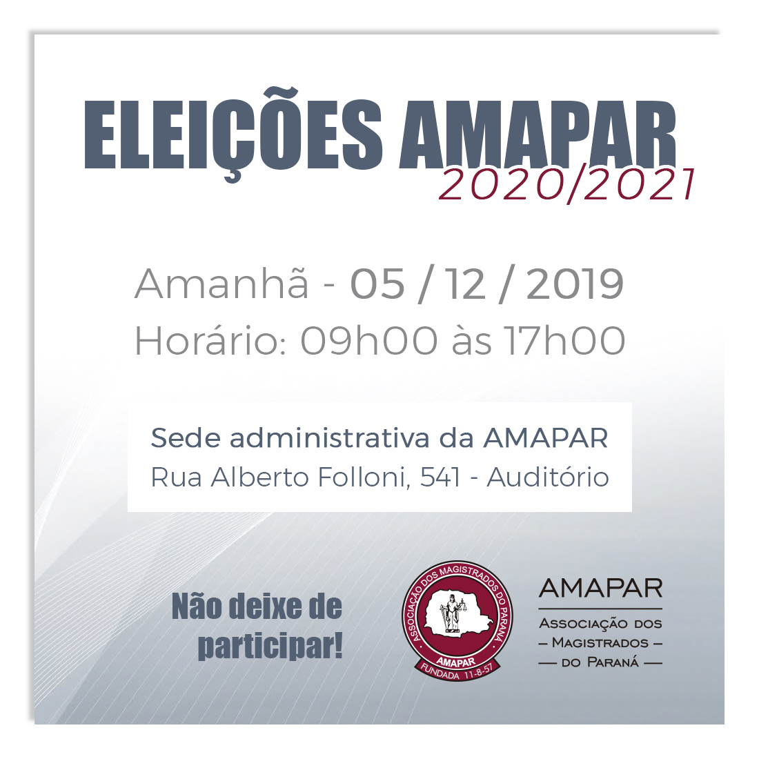 Eleições da AMAPAR 2020 - 2021