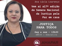 Vem aí a17ª edição da Semana Nacional da Justiça pela Paz em casa