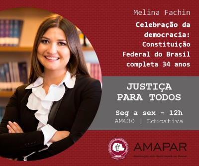 Celebração da democracia, a Constituição Federal do Brasil completa 34 anos