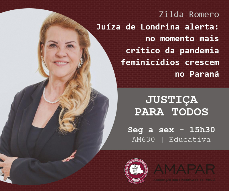 Juíza de Londrina alerta: no momento mais crítico da pandemia feminicídios crescem no Paraná