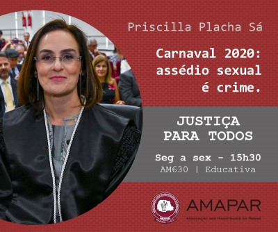 Carnaval 2020: assédio sexual é crime. 