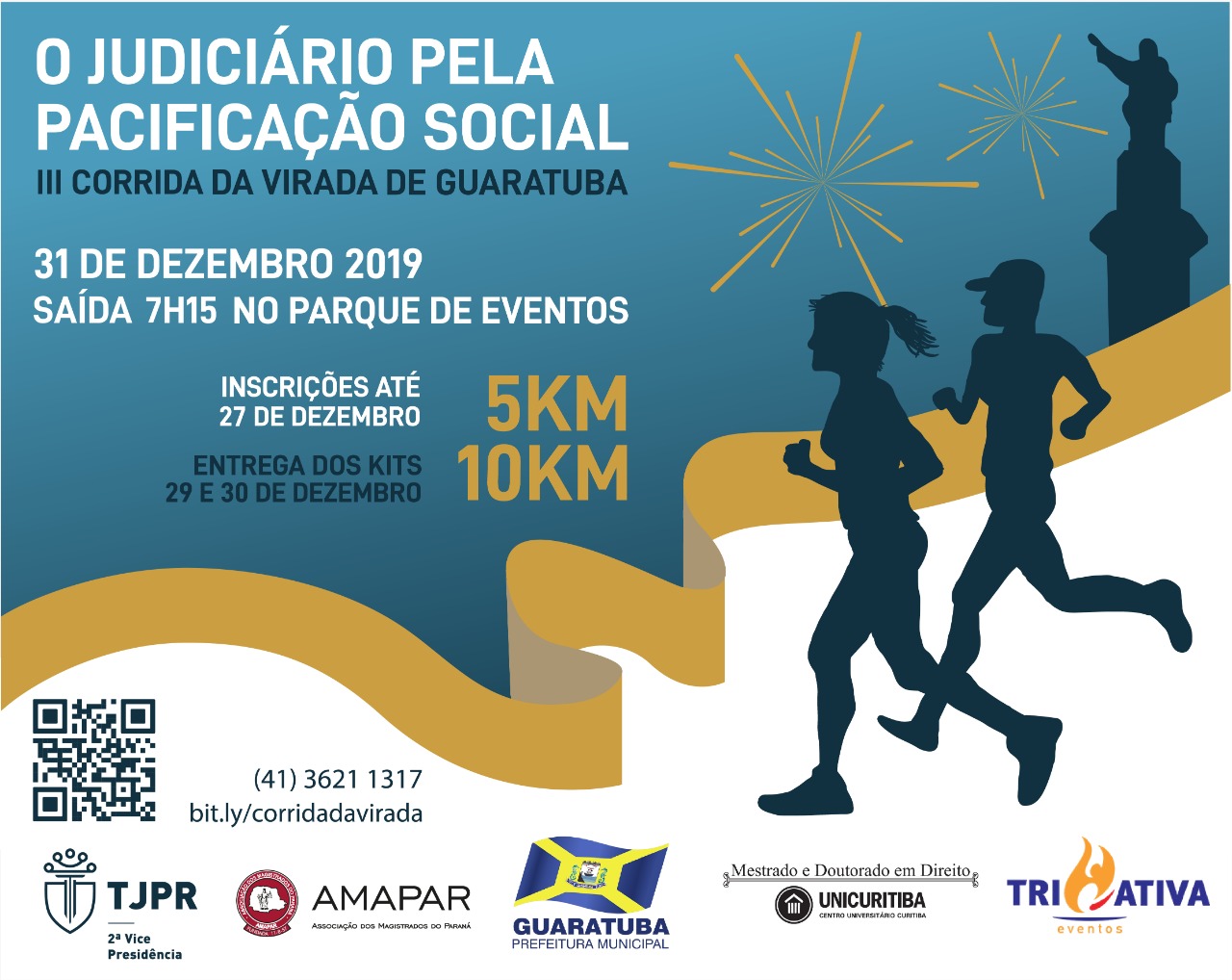 AMAPAR, 2ª vice do TJPR e prefeitura de Guaratuba convidam para a III Corrida da Virada 