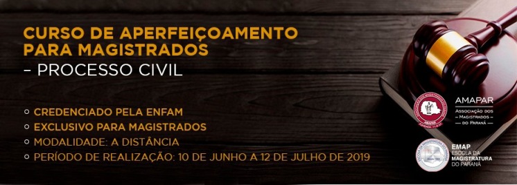 AMAPAR e EMAP abrem inscrições para novo curso a distância, de formação continuada, para magistrados