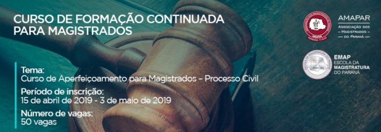 A AMAPAR e a EMAP abrem inscrições para novo curso de formação continuada para magistrados 