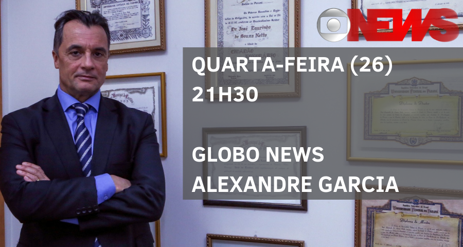 Diretor-geral da EMAP, José Laurindo de Souza Netto, participa do Globo News Alexandre Garcia, nesta quarta-feira (26) 