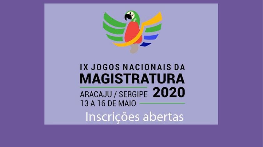 Jogos Nacionais da Magistratura acontecem de 13 a 16 de maio, em Aracaju (SE)