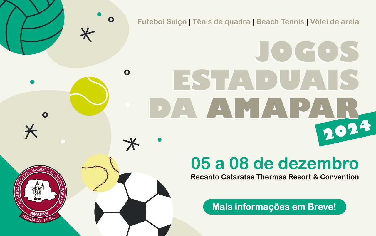Com quatro modalidades esportivas, AMAPAR anuncia nova edição dos Jogos Estaduais 