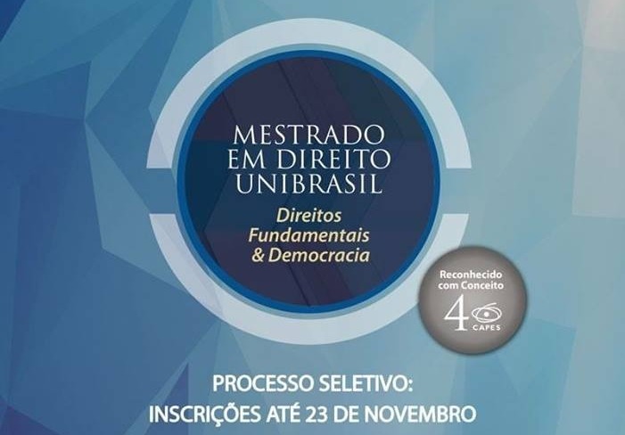  Mestrado do Unibrasil abre inscrições com vagas exclusivas aos associados da AMAPAR 